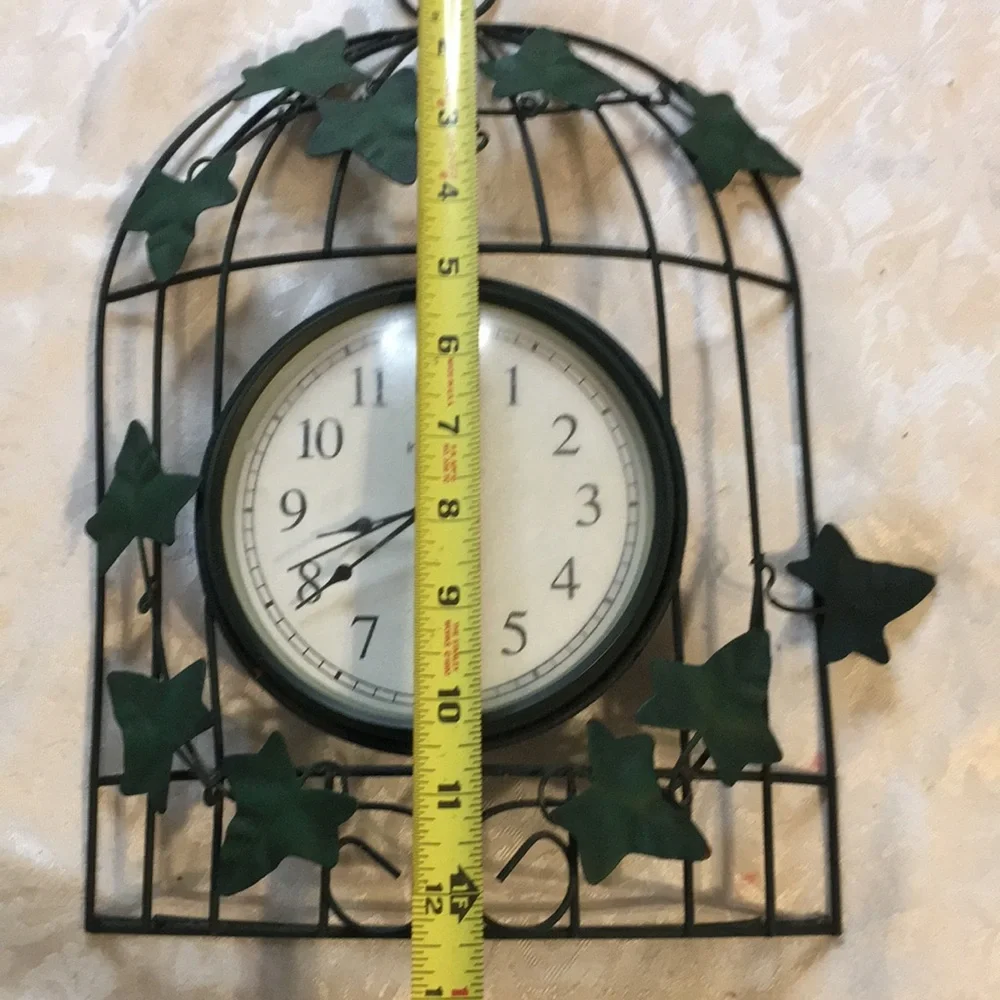 Vintage Birdcage Ingraham Quartz Wall Mantle Clock